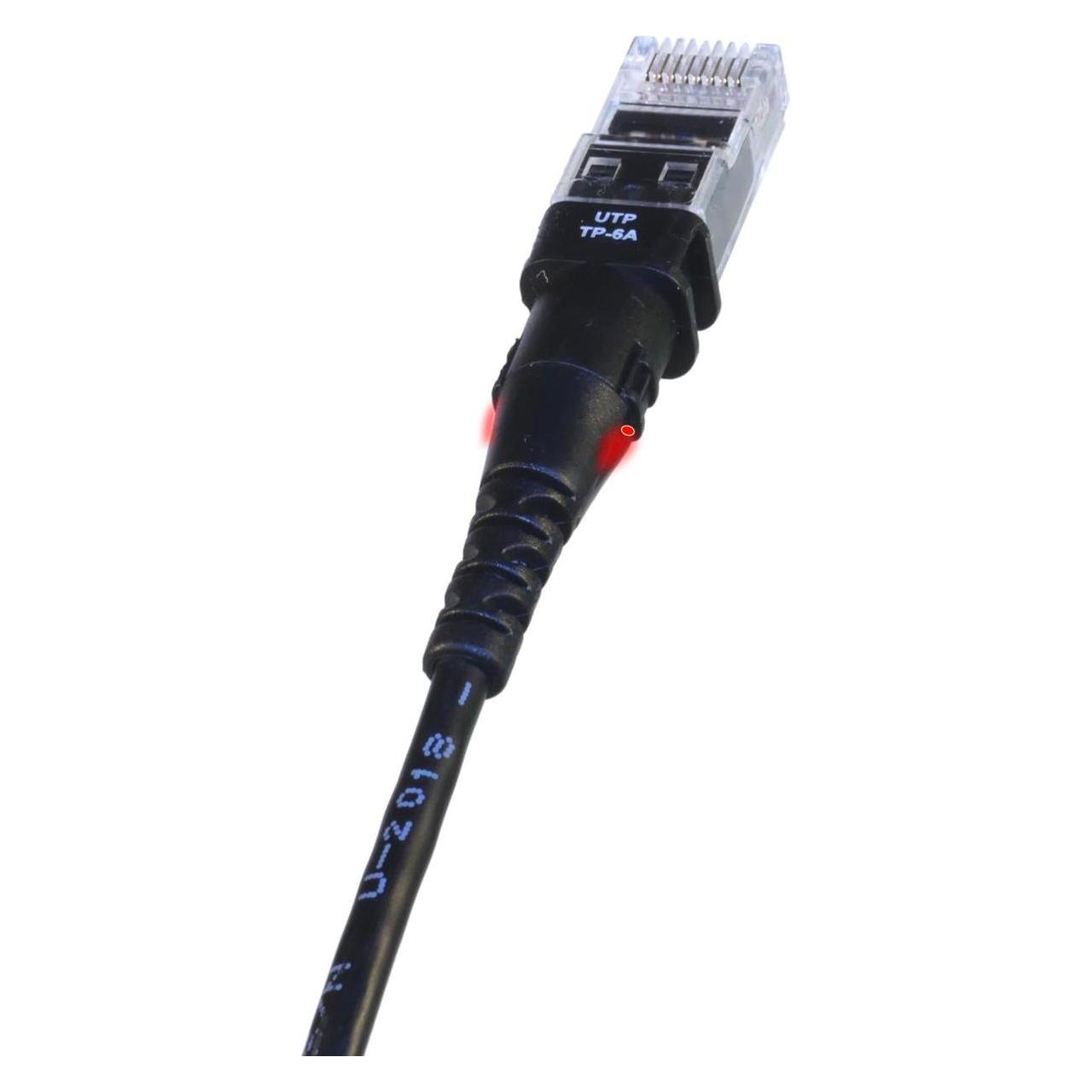 PatchSee Patchkabel ThinPatch UTP CAT 6a schwarz 0,9m (U/UTP, UTP, CAT6a, 0.90 m) (TP-6A-U/3)