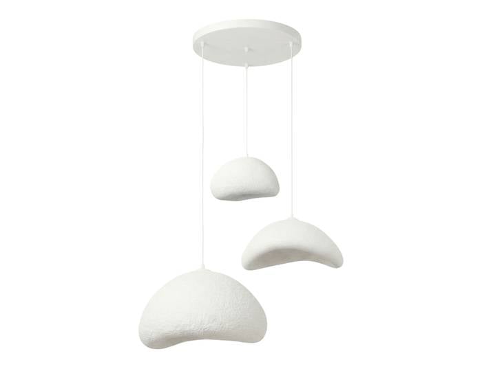 Lustre en métal Luna - 82 x 50 cm - Blanc