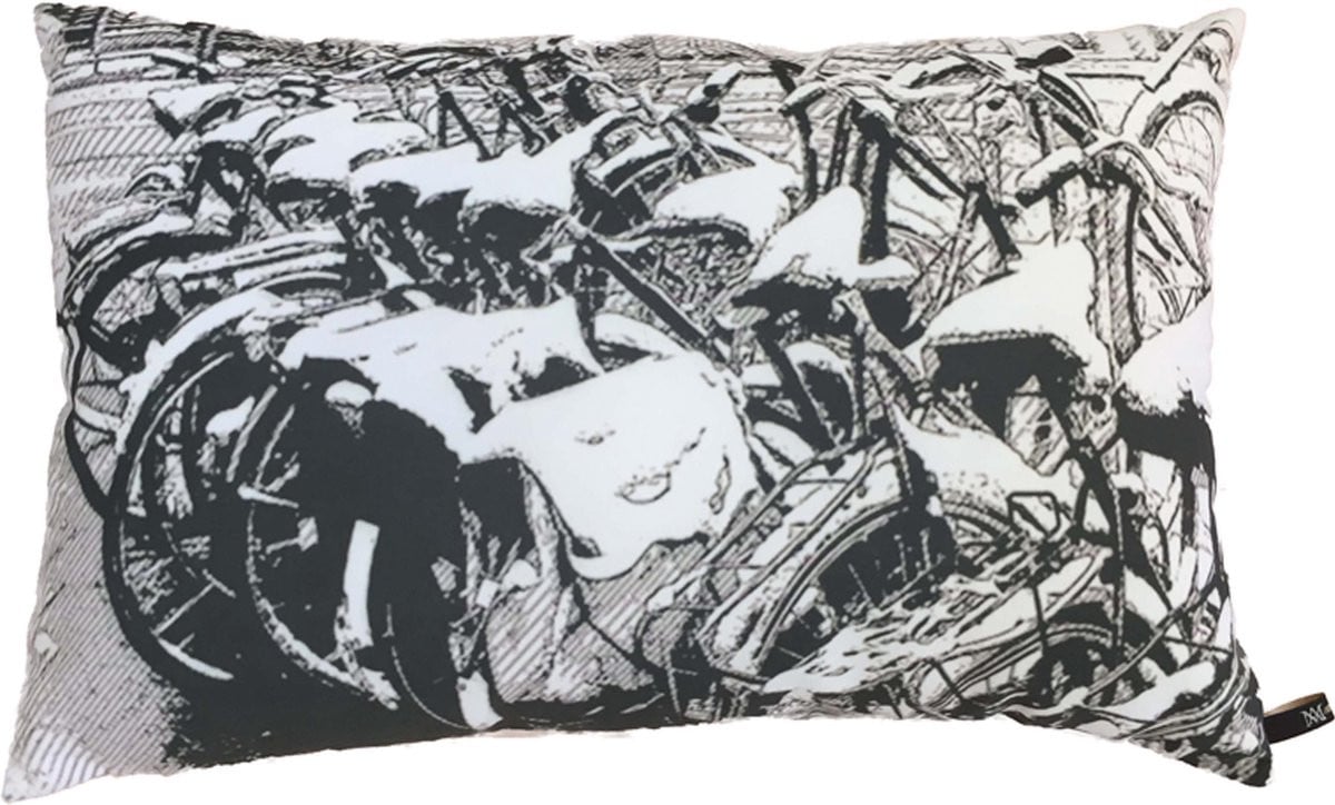 MA-FEELING Sierkussen Bikes Grijs 60 x 40 cm