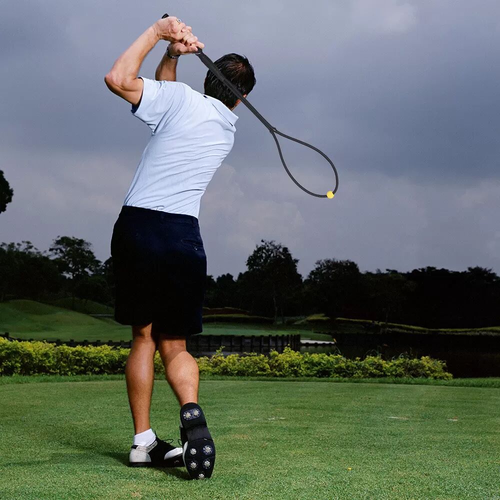 INF Entraîneur de swing de golf Entraîneur de force de préhension Le noir