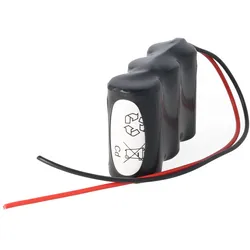 AccuCell Akku für Notbeleuchtung 3,6 Volt 1800mAh Sub-C mit 200mm Anschlusskabel, Abmessungen 69x23x43mm