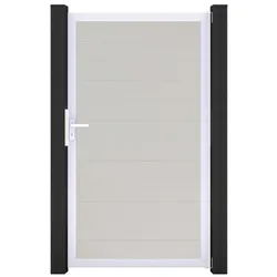 GroJa BasicLine PVC Stecksystem schmal Universal Einzeltor mit Alurahmen weiss