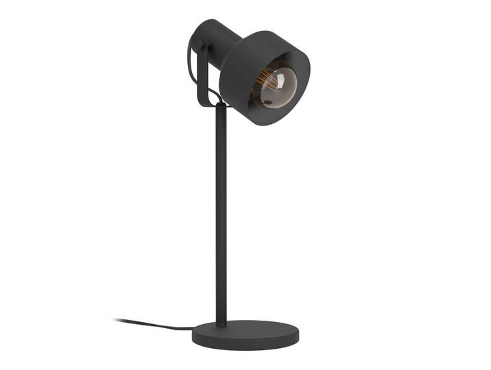 Eglo Tischleuchte, Schwarz, Metall, länglich, 12x49x16 cm, Kippschalter, Lampen & Leuchten, Innenbeleuchtung, Tischlampen, Tischlampen