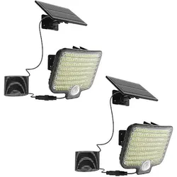 Lumisky 2 helle 550-LM-Solar-Flutlichtstrahler mit Sensor Plastik Schwarz