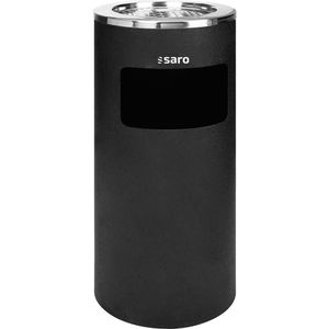 Saro Aschenbecher AF 202 AB, 399-1003, schwarz, für Outdoor, 2in1, Aschenbecher & Mülleimer aus Metall, 30 x 72cm, 20 Liter