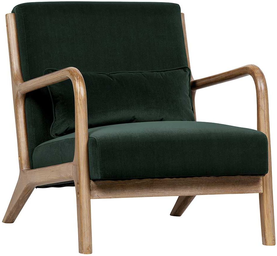 Pharao24.de Wohnzimmer Sessel aus Samt und Massivholz Retrostil