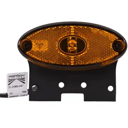ASPÖCK FLATPOINT II LED Umrissleuchte, orange, universal, mit Halterung