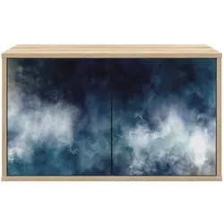 vidaXL, TV Möbel, Labeler (Blaue Marmorierung) (33 x 69 x 40 cm)