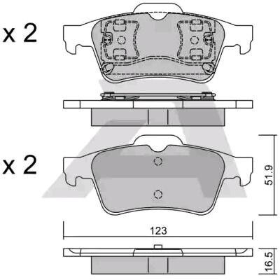 AISIN BPRE-2003 Brake pad set