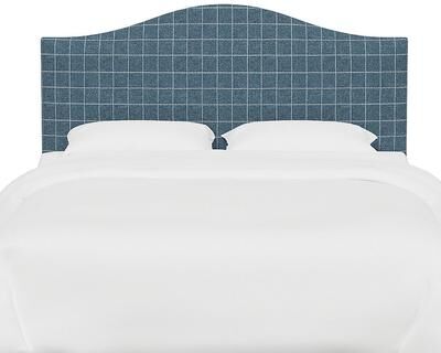 Vanessa Headboard - Arched, Arched/Windowpane Blue, King - Grandin Road