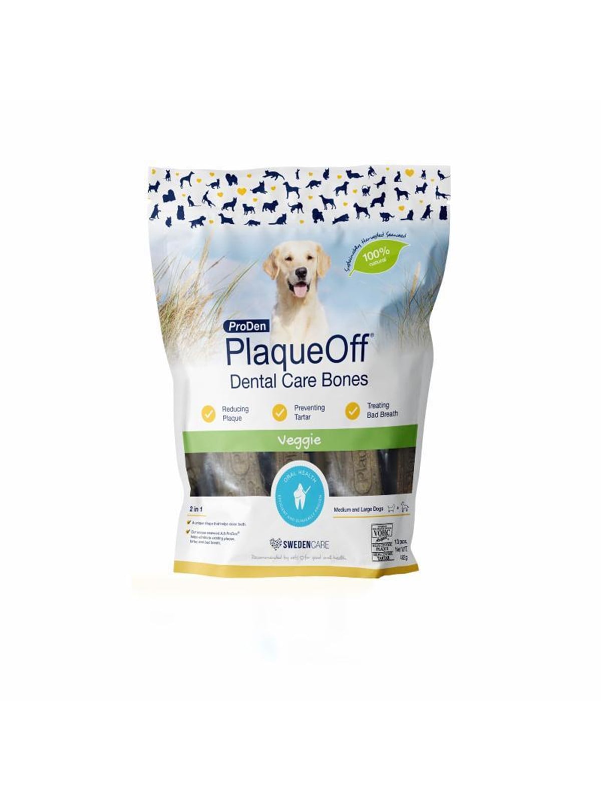 PlaqueOff Dental Care Bones Vegetable Fusion 480