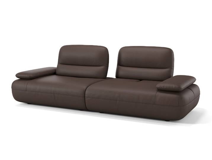 Designer Sofa DUBAI Designsofa Ledersofa mit Sitztiefenverstellung