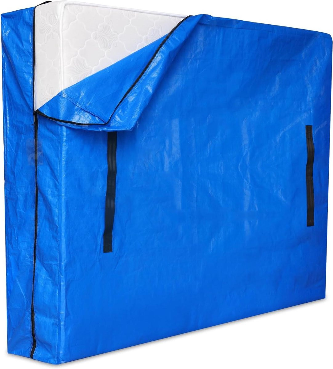 Heavy Duty Matraszak Matrasbeschermer voor Verhuizen en Opslag Queen Blauw