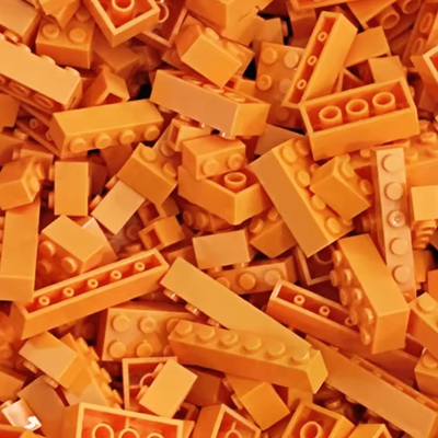 Uplift Curations DIY Building Blocks Bulk Set 120 Or 240PCS Colorful Classic Bricks For Creative Kids orange 125g 120pcs