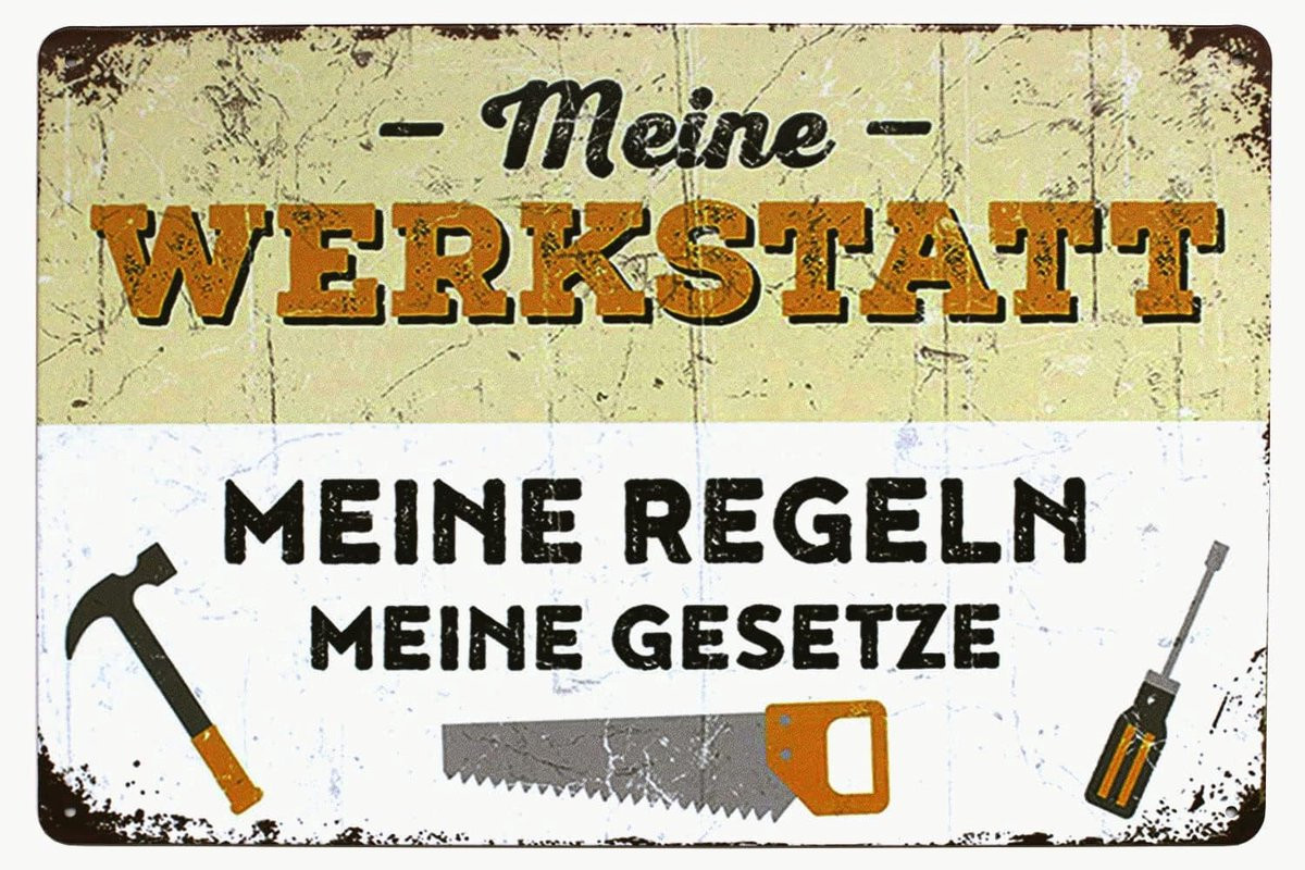 Decoratieve Metalen Plaat Wanddecoratie Vintage Meerkleurig 20 x 30 cm
