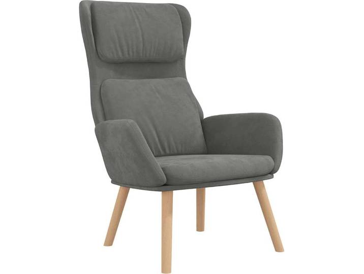 vidaXL Relaxsessel Dunkelgrau Samt