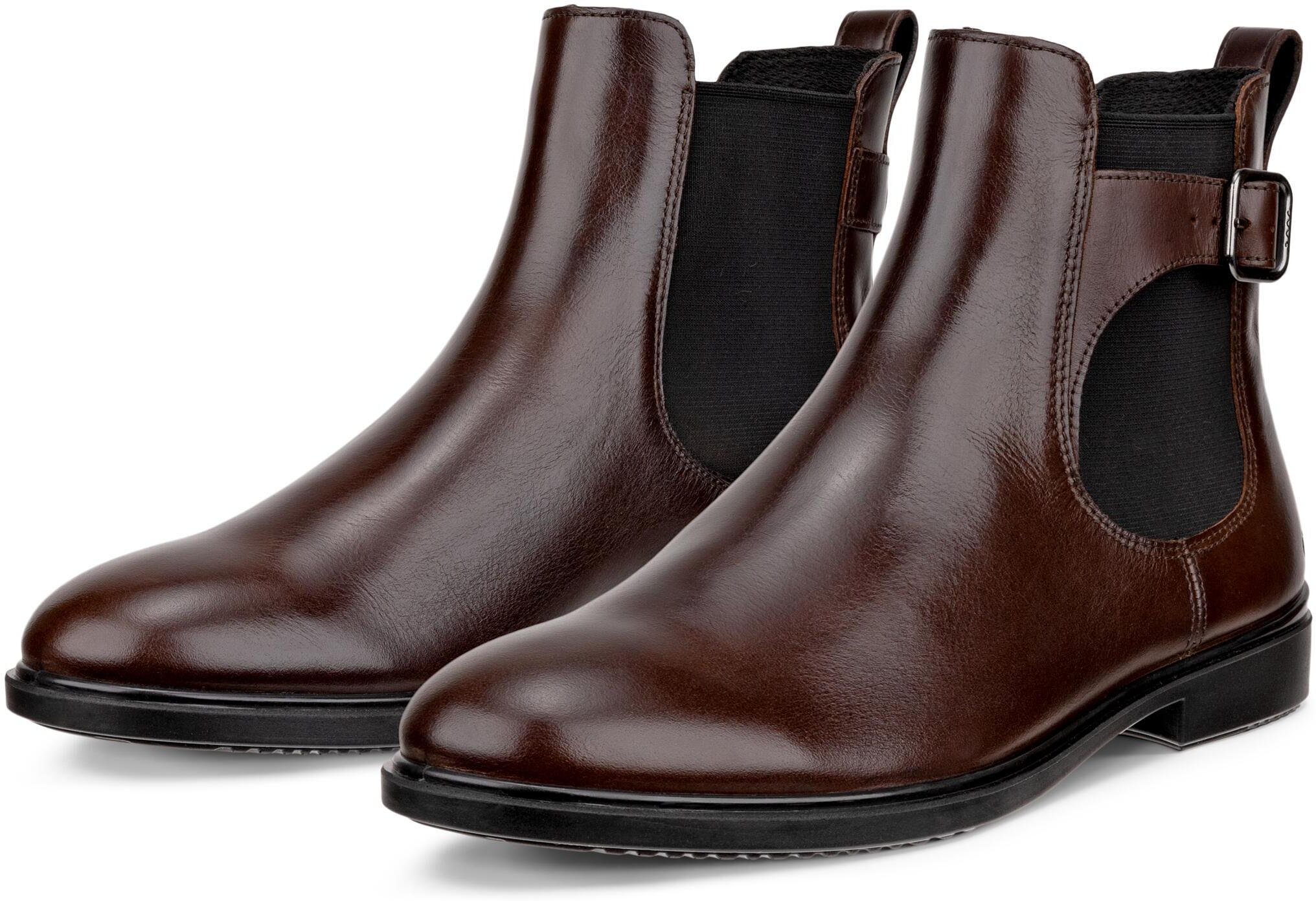 Chelseaboots ECCO "ECCO DRESS CLASSIC 15", Damen, Gr. 37, Textil, braun, Leder, Schuhe Chelseaboots, Schlupfboots, Stiefelette, Business-Boots mit Stretcheinsätze braun 37, Textil