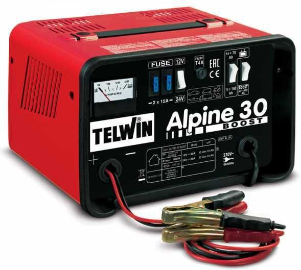 Telwin Alpine 30 Boost - Chargeur de batterie - batteries humides d'une tension de 12/24V - 800W