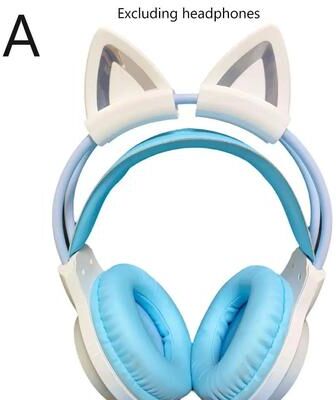 Inspire Essentials CuteCat Headphone Accessories Cat Ear Attachments For Gaming Headsets white