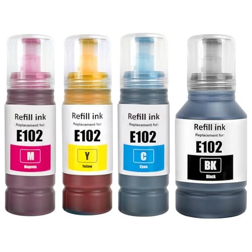 LAIPENG E102 Inktpatronen compatibel met Epson ET-2700 ET-2750 ET-2751 ET-2756 ET-2850 ET-2851 ET-2856 ET-3700 ET-3750 ET-3850 ET-4750 ET-4850
