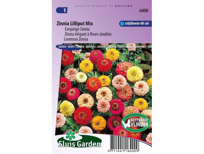 Zinnia Elegans zaden Zinnia Lilliput mix