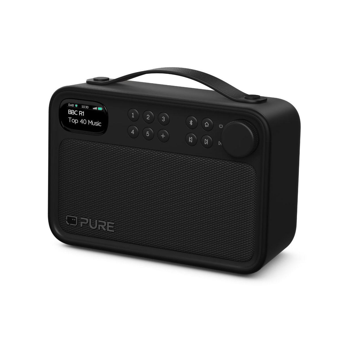 Pure Bloom Radio mit Bluetooth DAB+/UKW IPX5 portabel, mit Akku, schwarz 255784