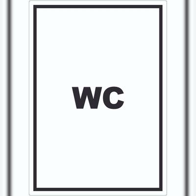 HB-Druck WC Aufkleber mit Text Toilette Klo hochkant A6 (105x148mm)