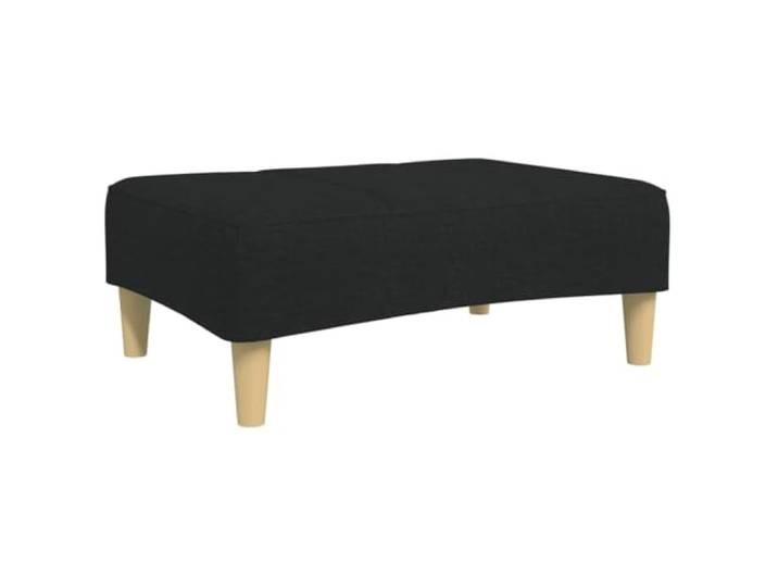 HFXHIJXQ Fußhocker Schwarz 77x55x31 cm Polsterhocker Stoff Beinhocker Bequeme Ergänzung für Wohnzimmer und Schlafzimmer, langlebiger Stoffbezug mit weicher Schaumstoffpolsterung.