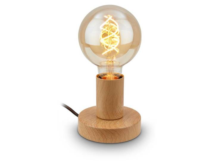 Tischlampe Tischleuchte Wohnzimmer Schlafzimmer Retro Vintage Kabelschalter