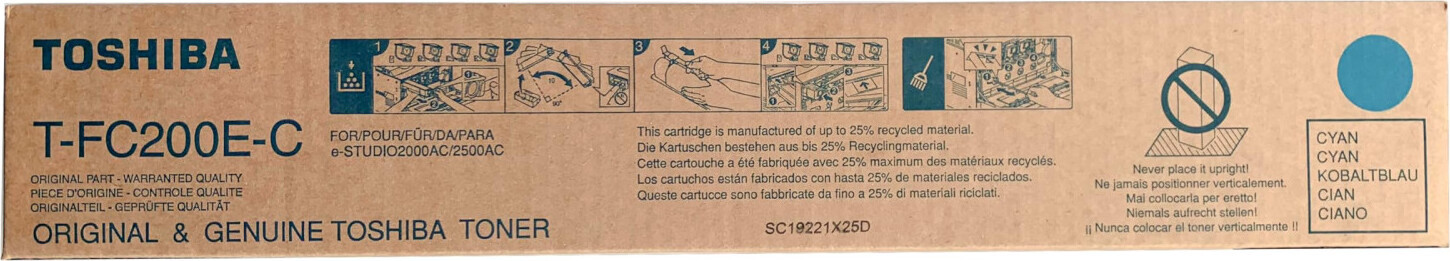 Toshiba T-FC200EC cyaan tonercartridge