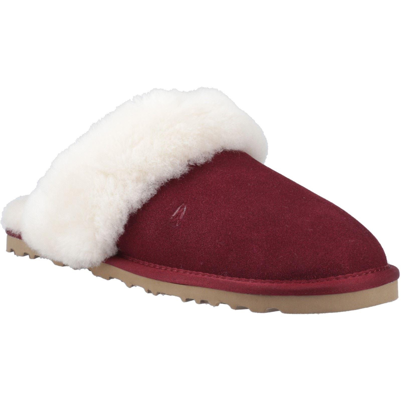 Hush Puppies Samantha Suede Dames Bordeaux Slippers
