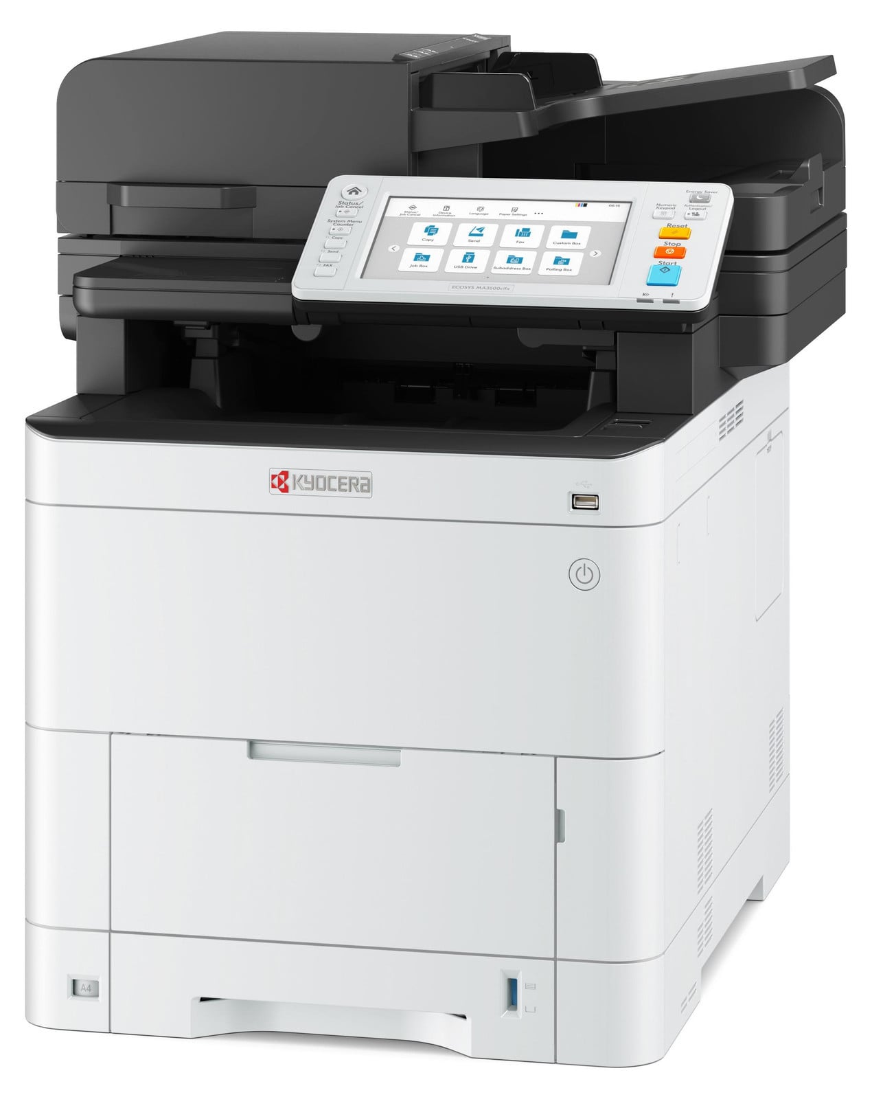 Kyocera ECOSYS MA3500cifx multifunctionele printer grijs/zwart met USB, LAN, scan, kopie, fax en dubbelzijdig printen en scannen