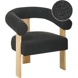 SESSEL Bouclé Schwarz/Hellbraun Ilbro