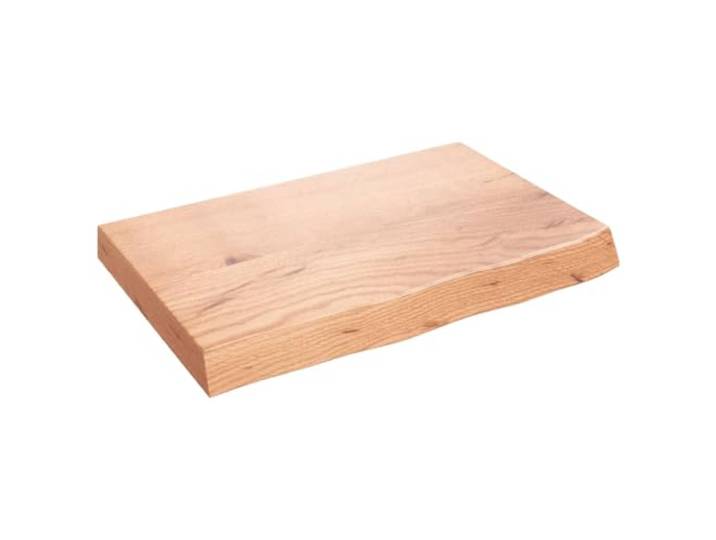 HKTMGDNG Wandregal Eiche Massivholz 60x40 cm Hellbraun Wandboard Vielseitiges Echtholzboard fuer Wohnzimmer und Bad, ideal als Tischplatte oder individuelle Ablage ohne Wandhalterung.