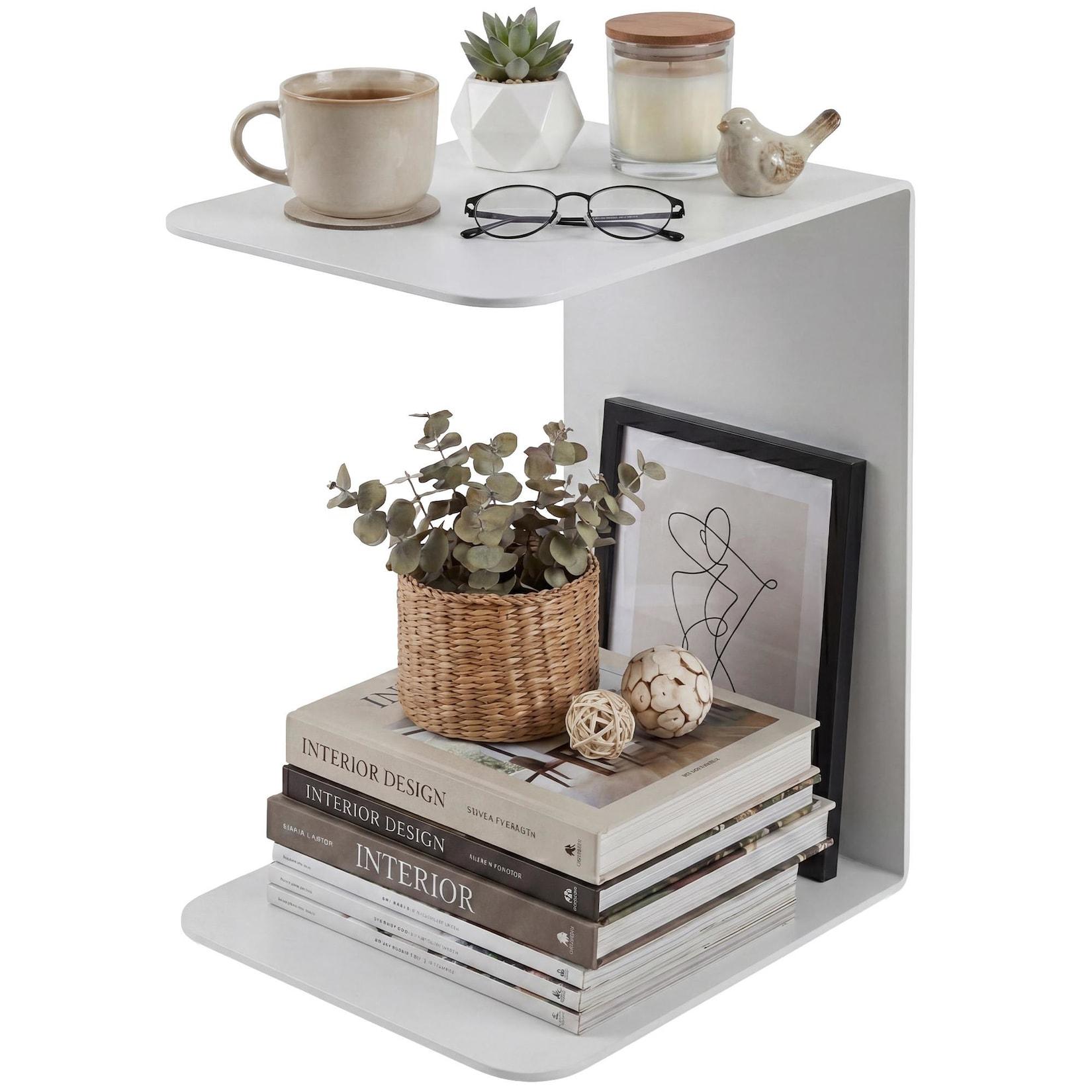 CLP Beistelltisch Selby 48 cm Farbe: weiß, Größe: 48 cm