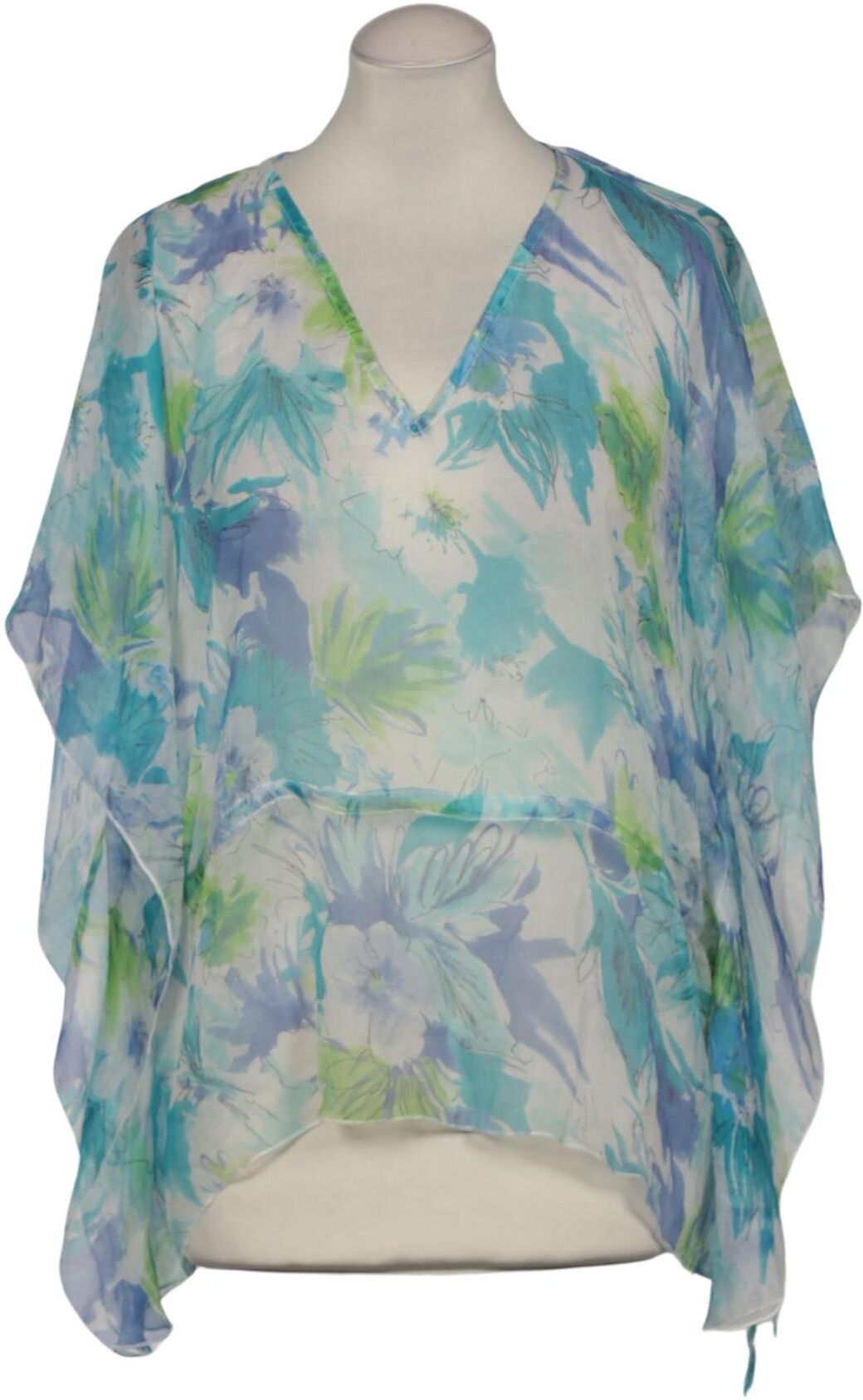 Kriss Trading Sweden Damen Bluse, Mehrfarbig, Gr. M, Seide - Second Hand