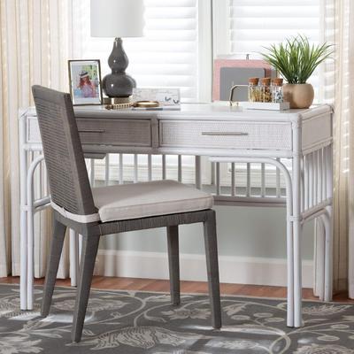 bali & pari Onella Natural Rattan Writing Desk with Two Drawers
