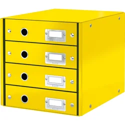 Leitz, Dokumentenablage, CLICK & STORE WOW - Schubladenelement - 4 Schubladen (A4)