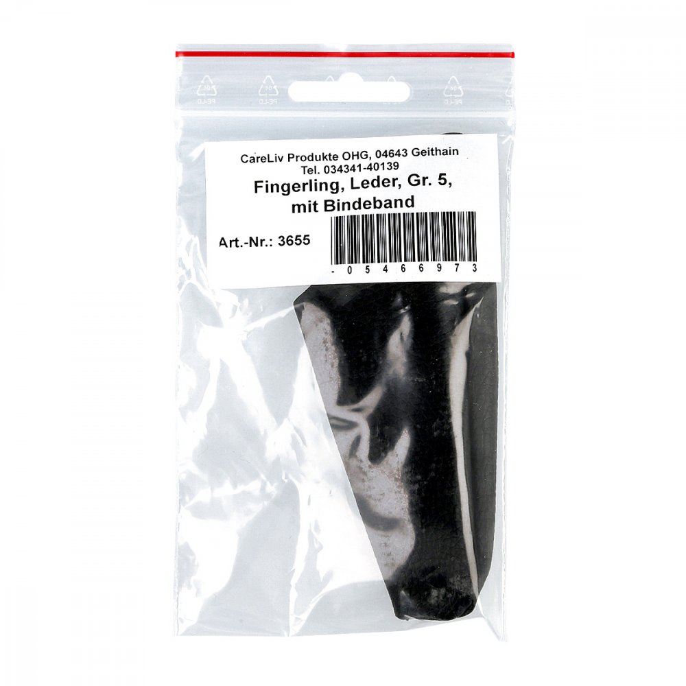 Careliv Produkte OHG Fingerling Leder Größe 5 mit Bindeband 05466973