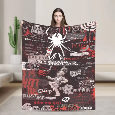 Inspire Curations My Chemical Romance Rock Band Flannel Throw Blanket 3 102x127cm