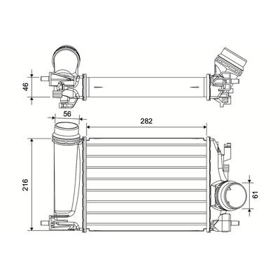 VALEO Ladeluftkühler 881577 für NISSAN RENAULT