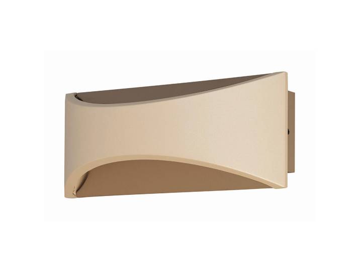 Fischer & Honsel Led-Wandleuchte, Sandfarben, Metall, rechteckig, 9 cm, Lampen & Leuchten, Innenbeleuchtung, Wandlampe, Wandlampen