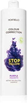 Montibello Colour Correction Stop Yellow Champô para cabelos descolorados e loiros neutraliza tons amarelados 1000 ml. Colour Correction Stop Yellow
