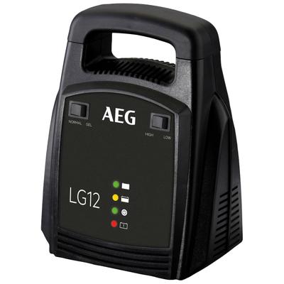 Autobatterie-Ladegerät AEG "LG 12", schwarz, B:12,9cm H:25,8cm T:22cm, Kunststoff, Ladegeräte