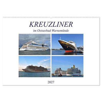 KREUZLINER im Ostseebad Warnemünde (Wandkalender 2027 DIN A2 quer), CALVENDO Monatskalender
