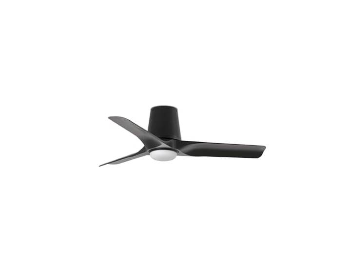 Faro Hey Tube Kleiner Deckenventilator mit 3 Flügeln, mattschwarz, mit Licht 2700 – 4000 – 6000 K