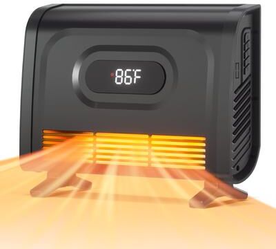 / 1500-Watt Indoor Metal Electric Floor or Wall Mounted Infrared Space Heater with Remote and Child Lock