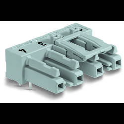 WAGO 770-804/011-000 Netz-Steckverbinder WINSTA MIDI Buchse, Einbau horizontal Gesamtpolzahl: 4 25 A Schwarz 50 St.