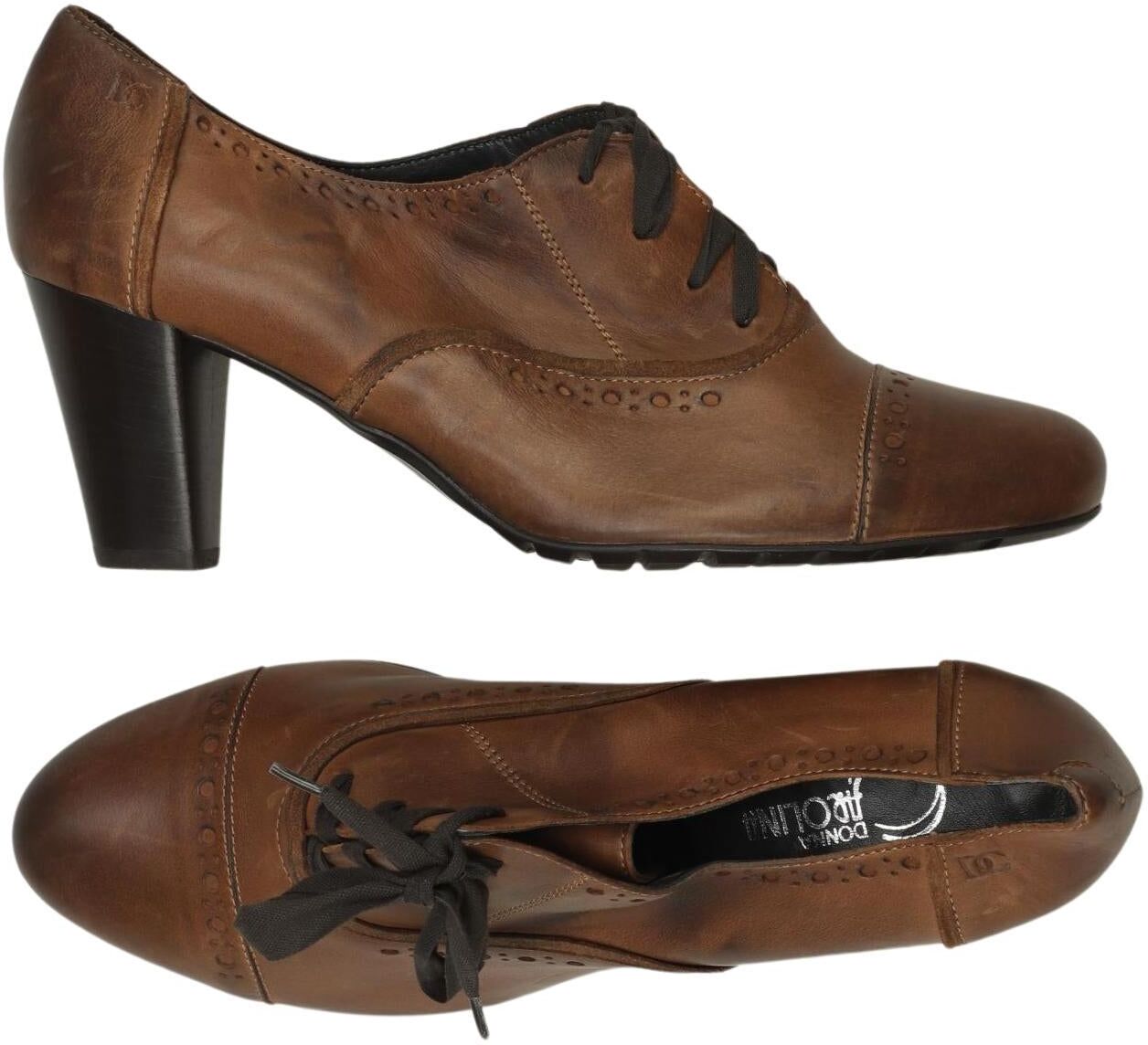 Donna Carolina Damen Halbschuh, Braun, Gr. EU 40.5, Leder - Second Hand