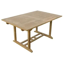 Lex Teak Tisch Gartentisch Garten ausziehbar Esstisch Holztisch rechteckig 170/120cm : 170/120x90cm